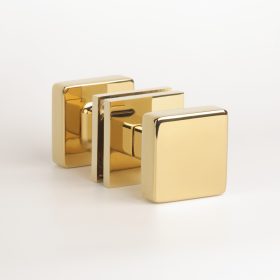   Gomb Kétoldalú APRILE MORA Q SLIM 7MM GOLD PVD - Fényes arany színű PVD