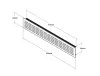 Szellőzőrács alu 60x250mm