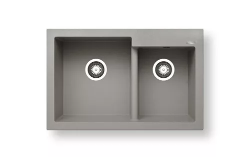 Mosogató PY Diplos 2 mély szürke 790x510mm