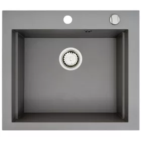 Mosogató PY Siros 1 mély szürke 570x515mm