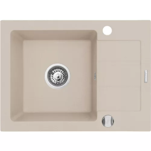 Mosogató PY Next 1 mély+kicsi csep. bézs 620x440mm