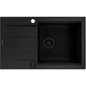   Mosogató PY Sparta Plus Lux 1 mély+csep. Black Edition fekete 780x480mm