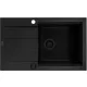 Mosogató PY Sparta Plus Lux 1 mély+csep. Black Edition fekete 780x480mm