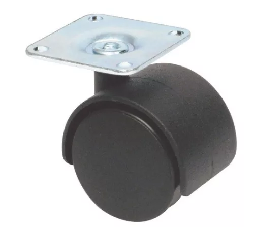 Talpas görgő műanyag 30mm fekete 30mm