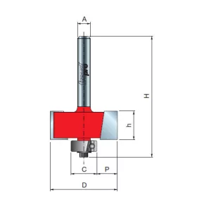 Felsőmarókés Freud falc D318/95/127/552/8