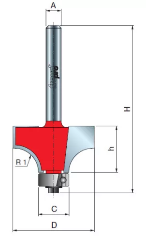 Felsőmarókés Freud kerekítő R16/158/12//549/8