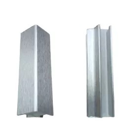 Lábazat takaró sarokelem alu-szálcsiszolt 100mm