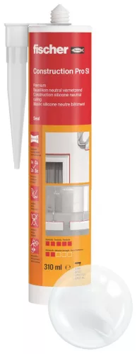 Sziloplaszt Fischer DBSA építőszilikon (tükörragasztó) átlátszó 310ml