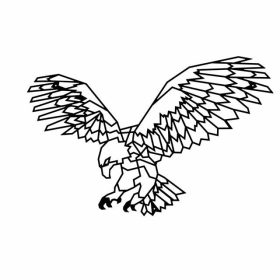 Fali dekoráció Sas motívum