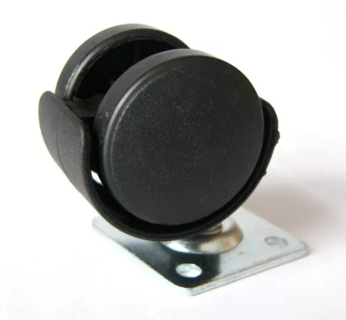 Talpas görgő műanyag 50mm fekete 50mm