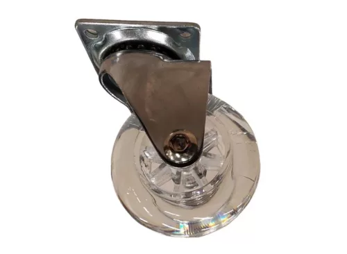 Gumis görgő BH talpas átlátszó 50mm