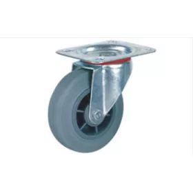 Gumis görgő szürke fék nélkül szürke 100mm