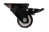 Gumis görgő talpas fékes 63mm fekete