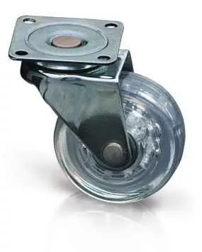 Gumis görgő talpas sima átlátszó 50mm