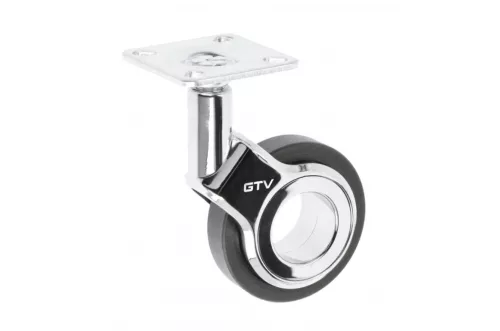 Gumis görgő talpas GIRA 60mm króm-fekete Króm-fekete 60mm