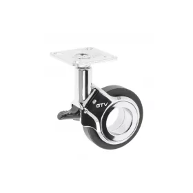 Gumis görgő talpas GIRA 60mm fékes Króm-fekete 60mm