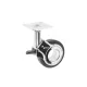 Gumis görgő talpas GIRA 60mm fékes Króm-fekete 60mm