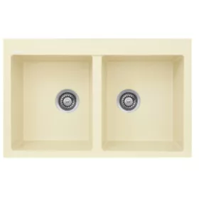 Mosogató NP gránit Vivien 2 medencés krém 780x500mm