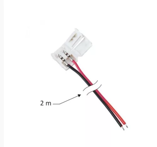 Led szalag betáp kábel fekete 8mm