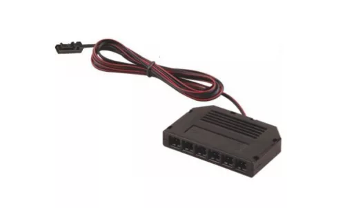 Led mini AMP elosztó 6-os fekete 2m