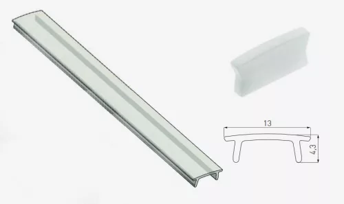 Led profil BH Mini takaró átlátszó 2m