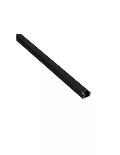 Led Profil csavarozható fekete takaróval fekete 2m