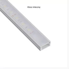 Led profil csavarozható opál takaróval alu 2m