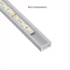 Led profil csavarozható átlátszó takaróval alu 2m