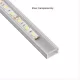 Led profil csavarozható átlátszó takaróval alu 2m