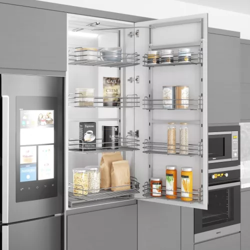 Konyhai kamravasalat Tandem "R" króm 450x1250-1400mm