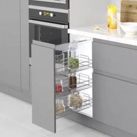   Konyhai kihúzható fékes oldalkeret "R"  balos króm 250mm