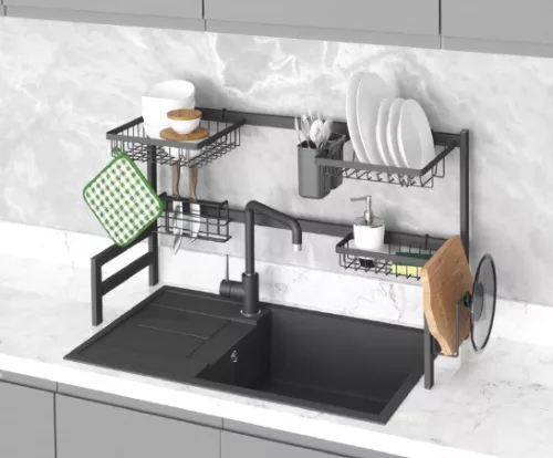 Konyhai tároló pultra helyezhető R fekete 860mm