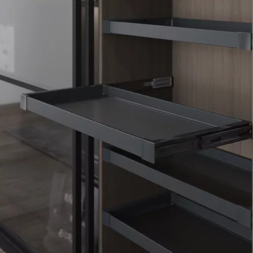 Kihúzható gardrób polc R antracit 600mm