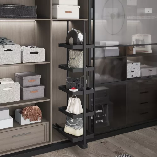 Kihúzható gardrób polcrendszer R antracit 1600-1800mm