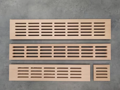 Szellőzőrács fa bükk 100x500mm