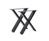 Asztalláb BH szögletes X design matt fekete 710mm