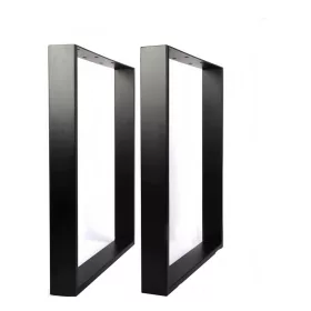 Asztalláb BH szögletes U design matt fekete 710mm