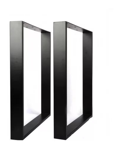 Asztalláb BH szögletes U design matt fekete 710mm