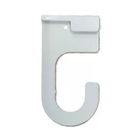 Akasztórúd tartó fali sín tartókarra akasztható fehér