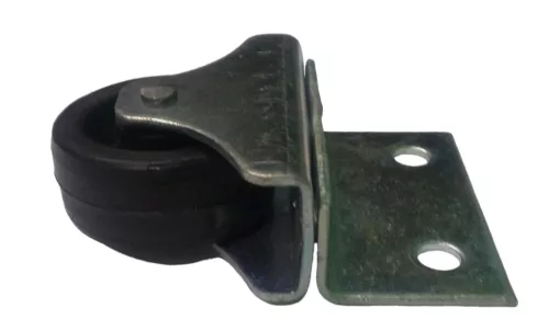 Görgő műanyag egyenes 37mm oldalra szerelhető fekete 37 mm