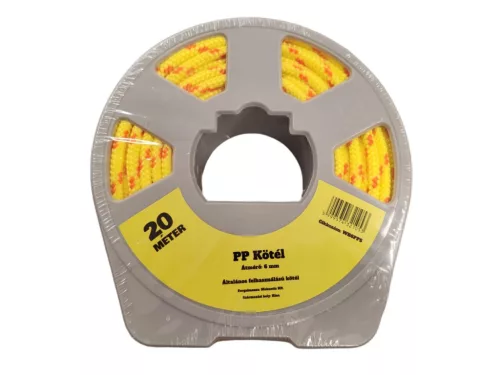 Kötél bliszteres fonatolt PP 20m sárga 6mm