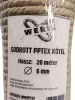 Kötél bliszteres sodrott PPTEX 20m barna 6mm
