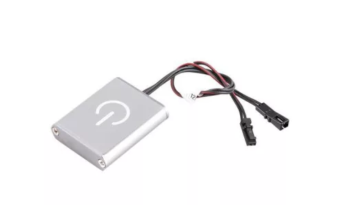 LED kapcsoló/fényerő szabályozó fém házas ezüst