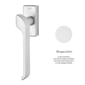   Linea Cali Turbo Zincral fényes króm téglalaprozettás ablakfélkilincs Smart Block rendszerrel 470 SK