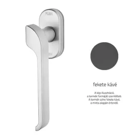   Linea Cali Turbo Zincral feketekávé oválrozettás ablakfélkilincs Smart Block rendszerrel 470 SK O KA