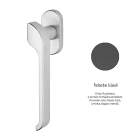   Linea Cali Turbo Zincral feketekávé oválrozettás ablakfélkilincs 470 DK O KA