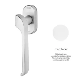   Linea Cali Turbo Zincral matt fehér oválrozettás ablakfélkilincs Smart Block rendszerrel 470 SK O MW