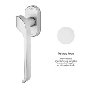  Linea Cali Turbo Zincral fényes króm oválrozettás ablakfélkilincs Smart Block rendszerrel 470 SK O C