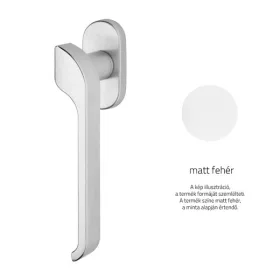   Linea Cali Turbo Zincral matt fehér oválrozettás ablakfélkilincs 470 DK O MW