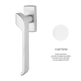   Linea Cali Turbo Zincral matt fehér téglalaprozettás ablakfélkilincs 470 DK R MW